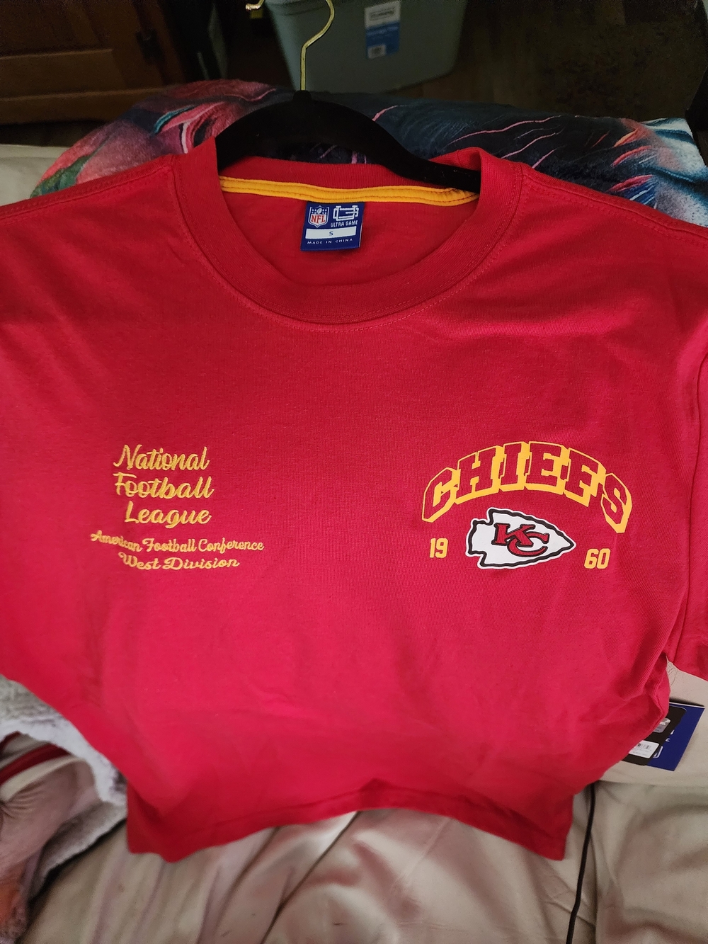 NFL Red Tee with Yellow Trim